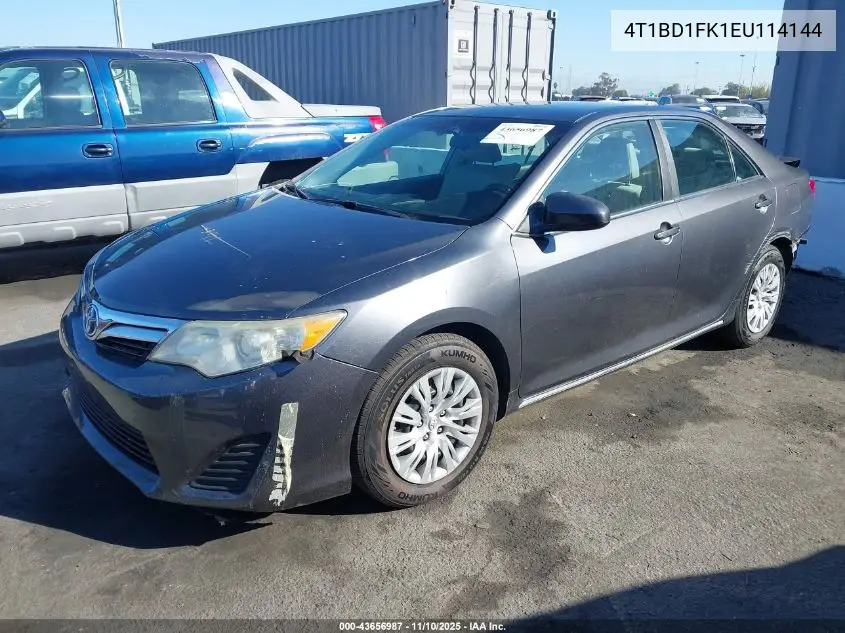 4T1BD1FK1EU114144 2014 Toyota Camry Hybrid Le