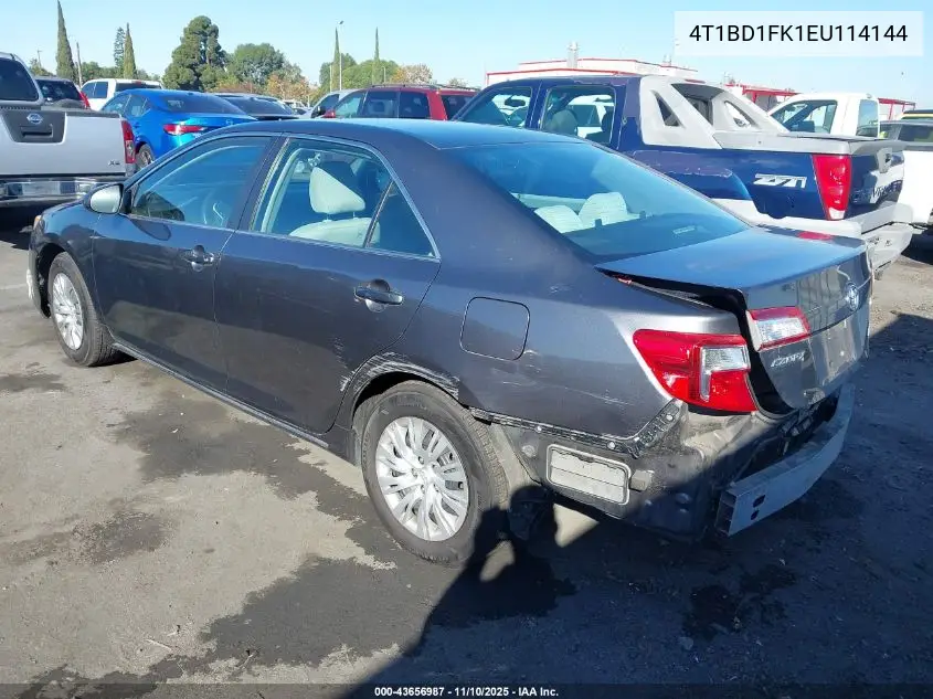 4T1BD1FK1EU114144 2014 Toyota Camry Hybrid Le