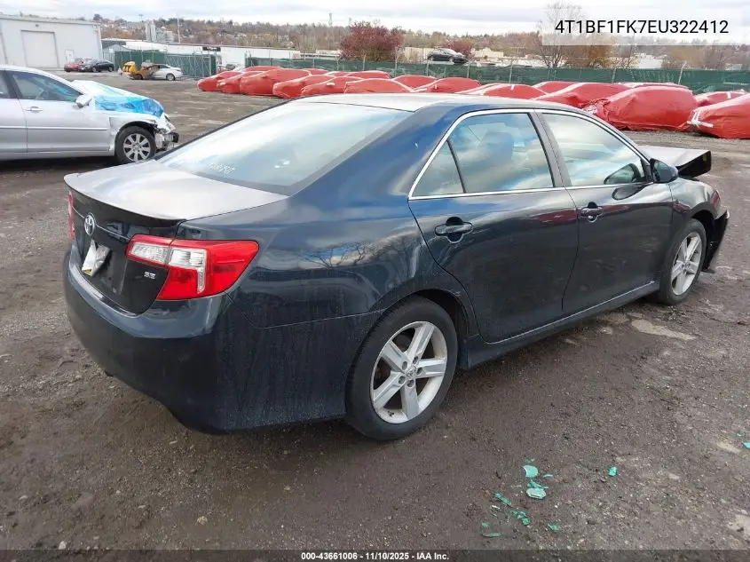 4T1BF1FK7EU322412 2014 Toyota Camry Se