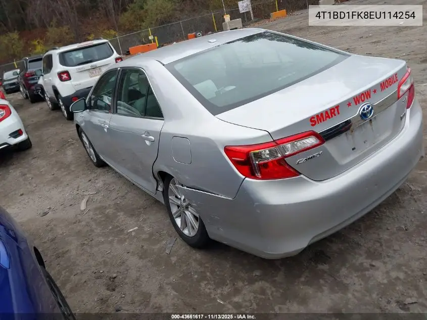 4T1BD1FK8EU114254 2014 Toyota Camry Hybrid Xle