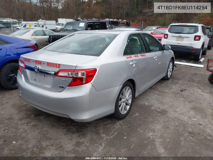 4T1BD1FK8EU114254 2014 Toyota Camry Hybrid Xle