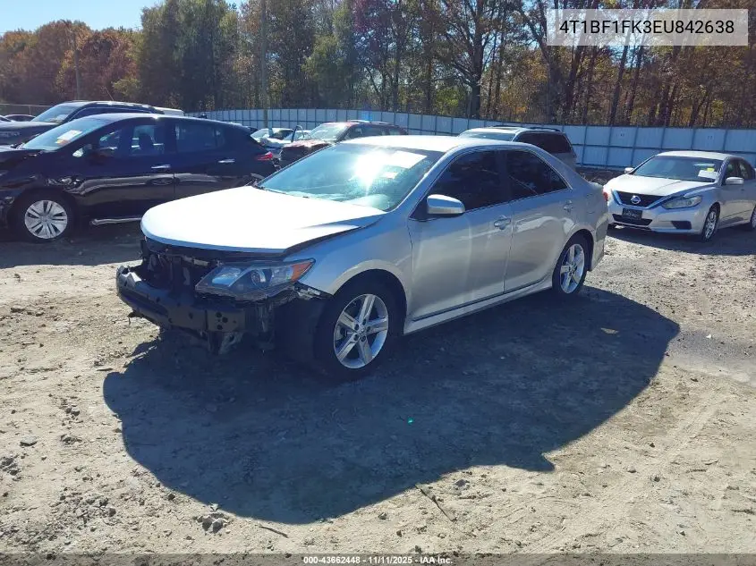 4T1BF1FK3EU842638 2014 Toyota Camry Se