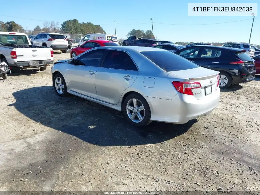 4T1BF1FK3EU842638 2014 Toyota Camry Se
