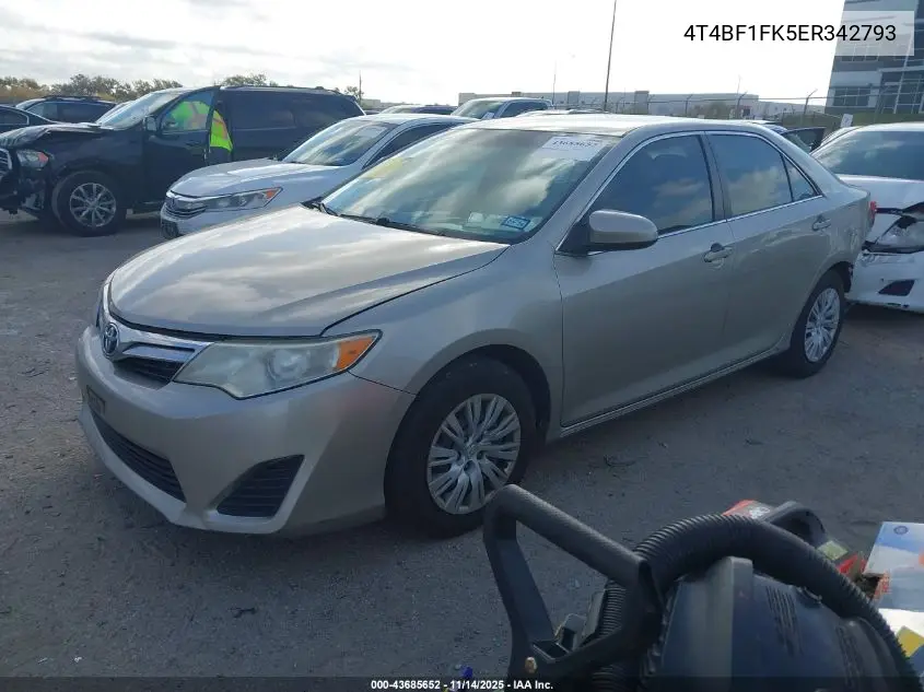 4T4BF1FK5ER342793 2014 Toyota Camry Le