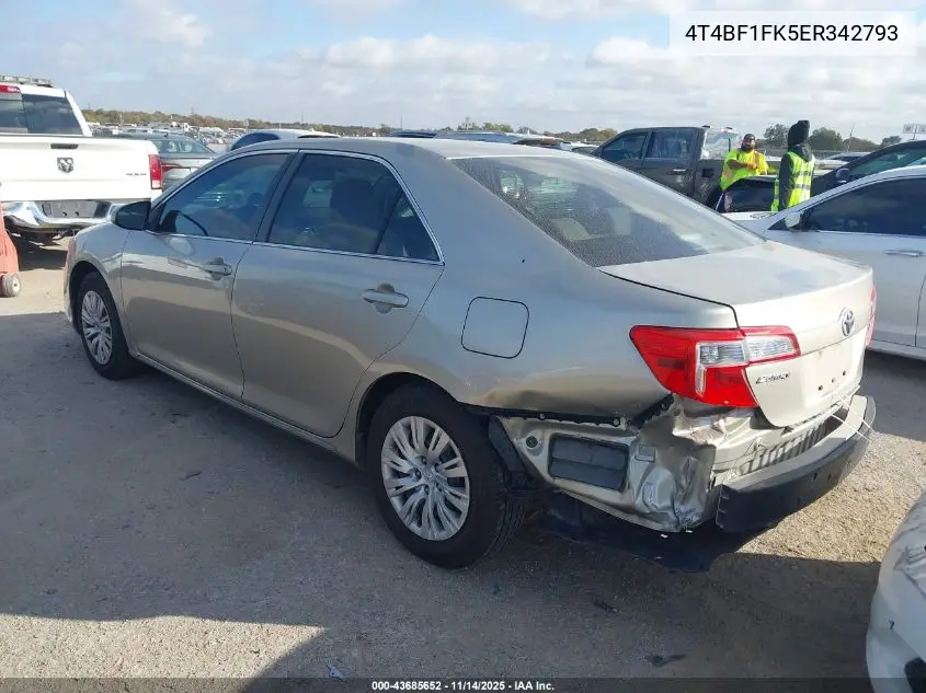 4T4BF1FK5ER342793 2014 Toyota Camry Le