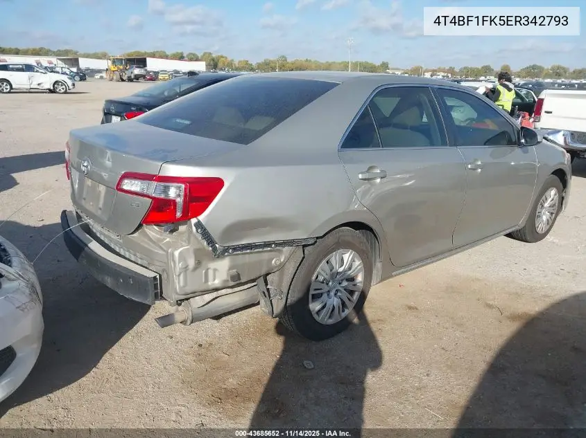 4T4BF1FK5ER342793 2014 Toyota Camry Le