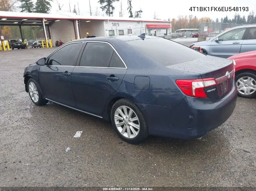 4T1BK1FK6EU548193 2014 Toyota Camry Xle V6