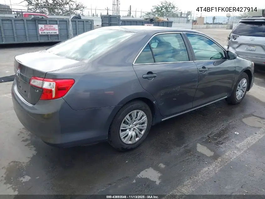 4T4BF1FK0ER427914 2014 Toyota Camry Le
