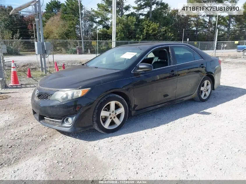 4T1BF1FK7EU818990 2014 Toyota Camry Se