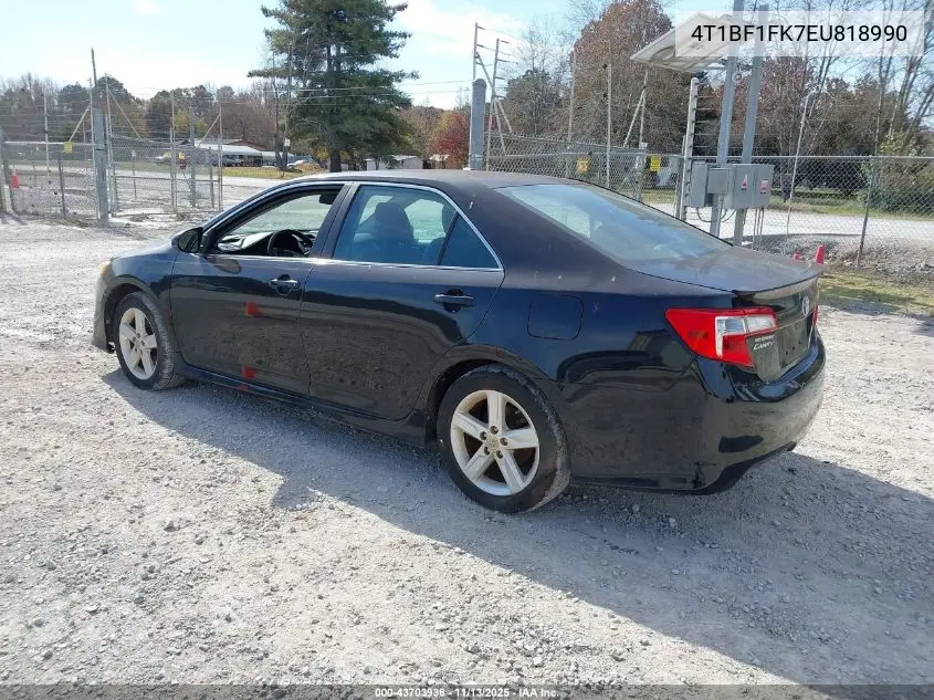 4T1BF1FK7EU818990 2014 Toyota Camry Se