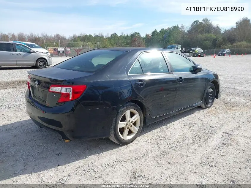 4T1BF1FK7EU818990 2014 Toyota Camry Se