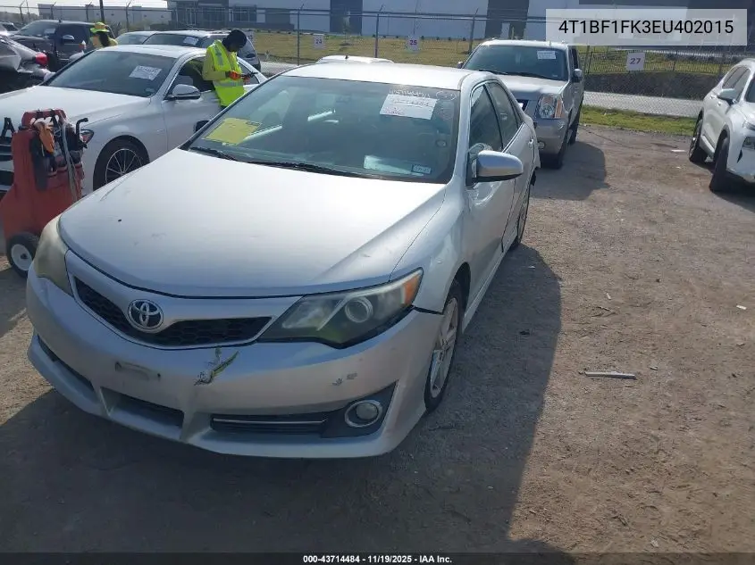 4T1BF1FK3EU402015 2014 Toyota Camry Se