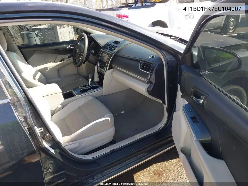 4T1BD1FK7EU104007 2014 Toyota Camry Hybrid Le