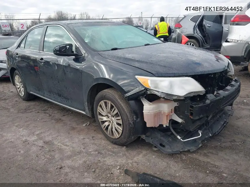 4T4BF1FK1ER364452 2014 Toyota Camry Le