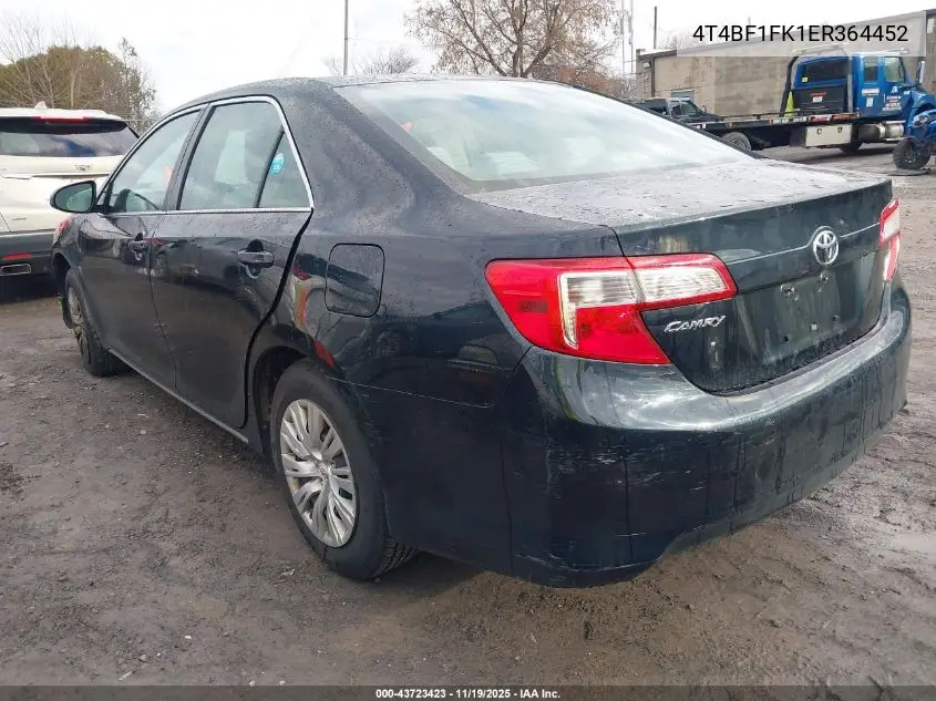 4T4BF1FK1ER364452 2014 Toyota Camry Le