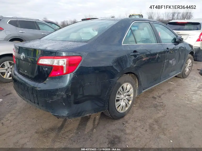 4T4BF1FK1ER364452 2014 Toyota Camry Le