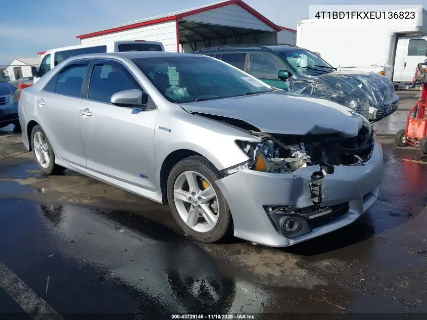 4T1BD1FKXEU136823 2014 Toyota Camry Hybrid Se Limited Edition