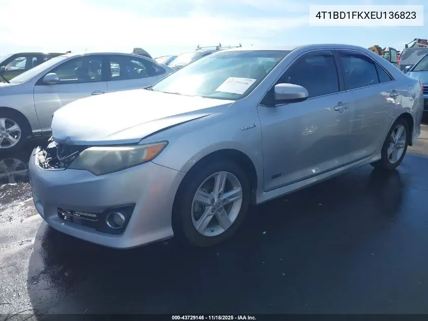 4T1BD1FKXEU136823 2014 Toyota Camry Hybrid Se Limited Edition