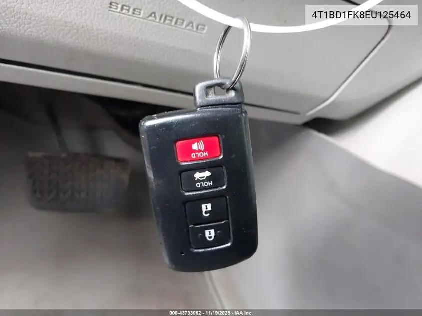 4T1BD1FK8EU125464 2014 Toyota Camry Hybrid Xle