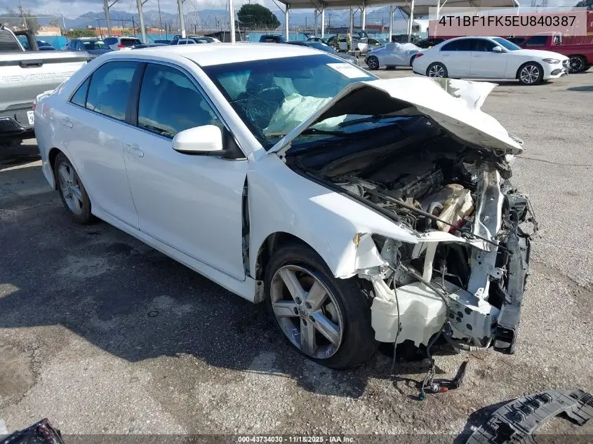 4T1BF1FK5EU840387 2014 Toyota Camry Se