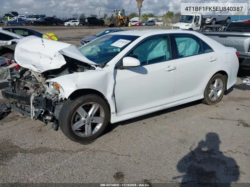 4T1BF1FK5EU840387 2014 Toyota Camry Se