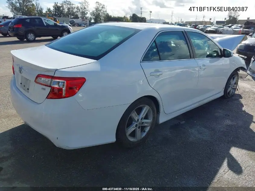 4T1BF1FK5EU840387 2014 Toyota Camry Se