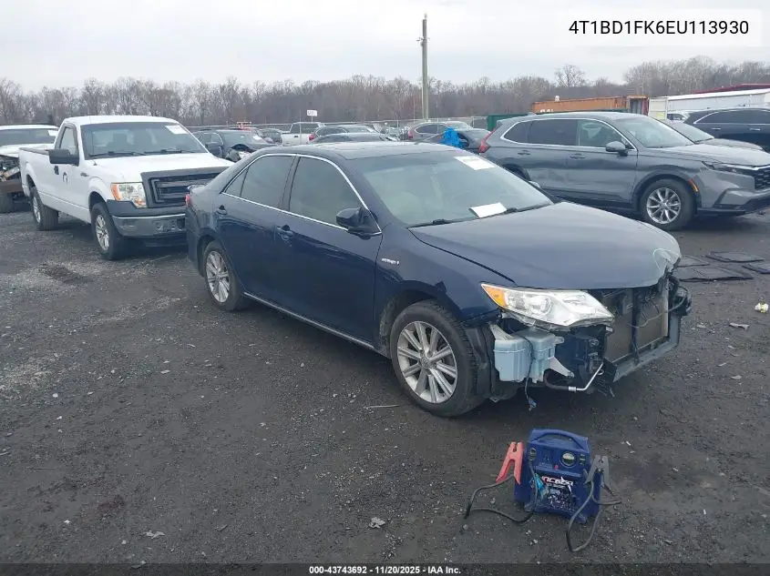 4T1BD1FK6EU113930 2014 Toyota Camry Hybrid Xle