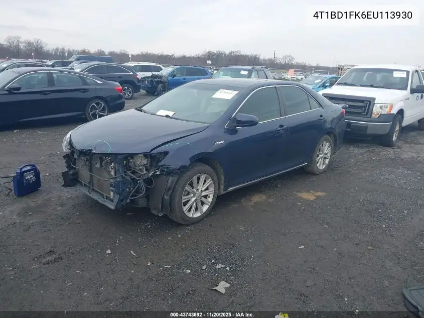 4T1BD1FK6EU113930 2014 Toyota Camry Hybrid Xle