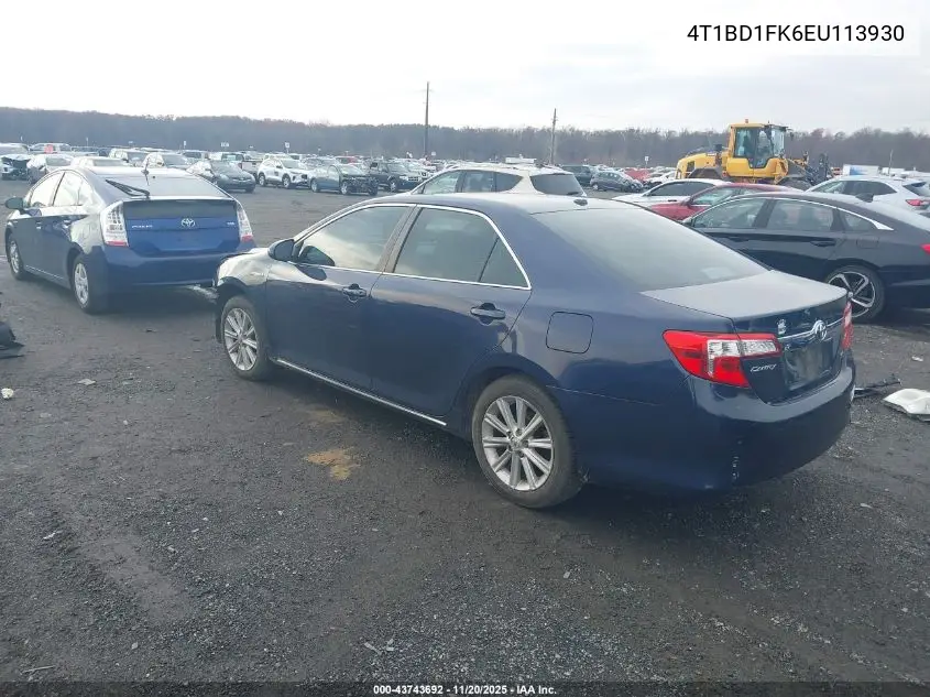 4T1BD1FK6EU113930 2014 Toyota Camry Hybrid Xle