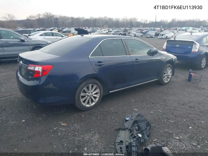 4T1BD1FK6EU113930 2014 Toyota Camry Hybrid Xle