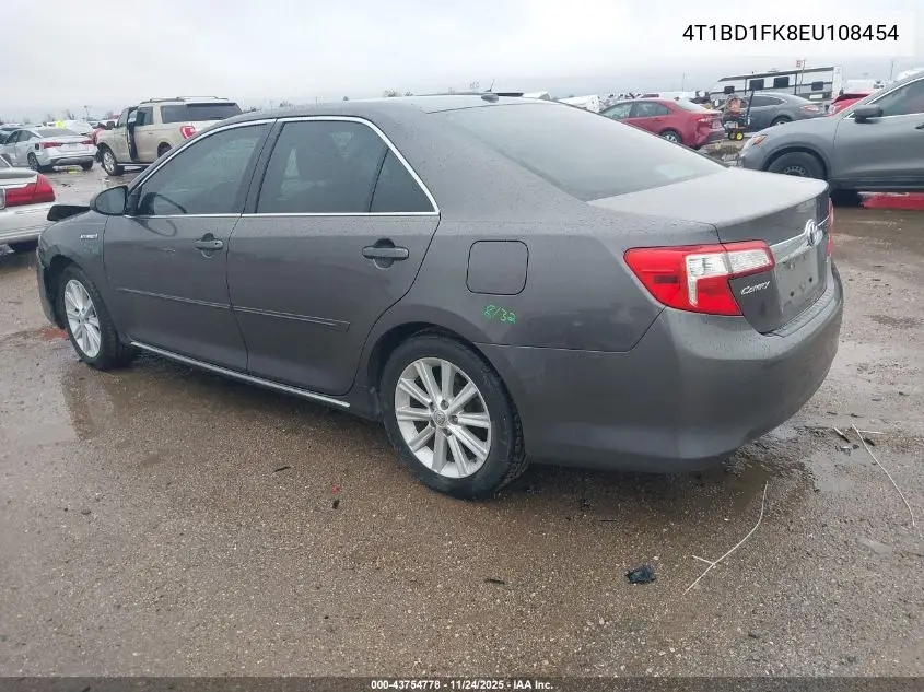 4T1BD1FK8EU108454 2014 Toyota Camry Hybrid Xle