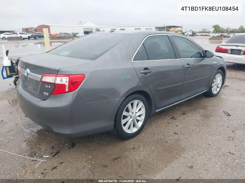 4T1BD1FK8EU108454 2014 Toyota Camry Hybrid Xle