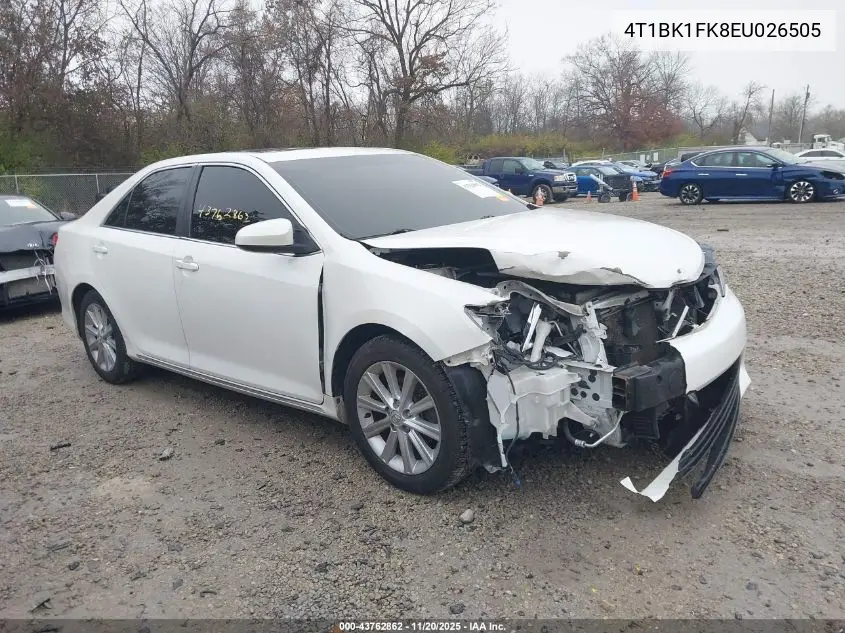 4T1BK1FK8EU026505 2014 Toyota Camry Xle V6