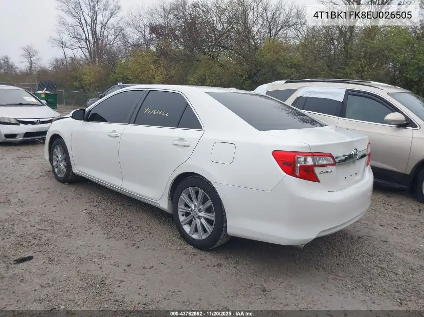 4T1BK1FK8EU026505 2014 Toyota Camry Xle V6