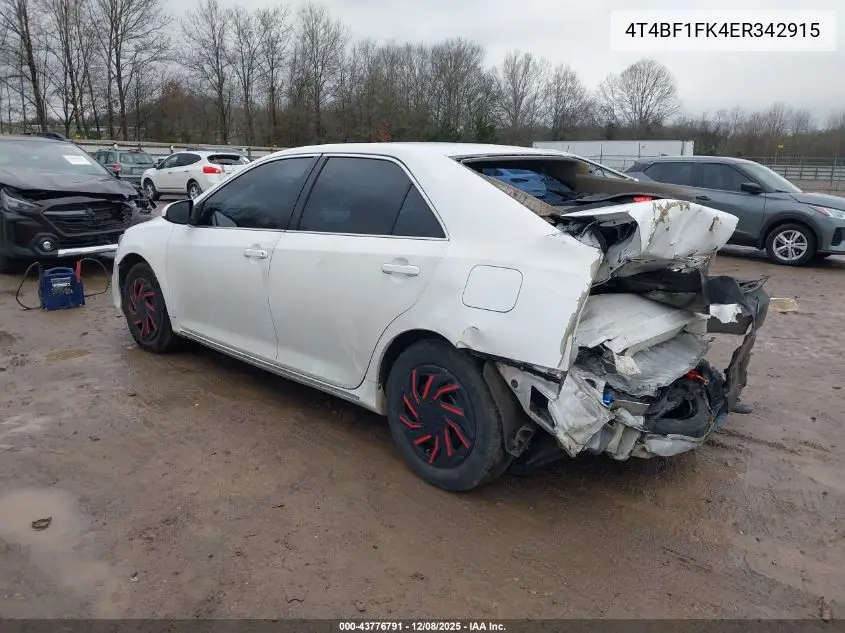4T4BF1FK4ER342915 2014 Toyota Camry Le
