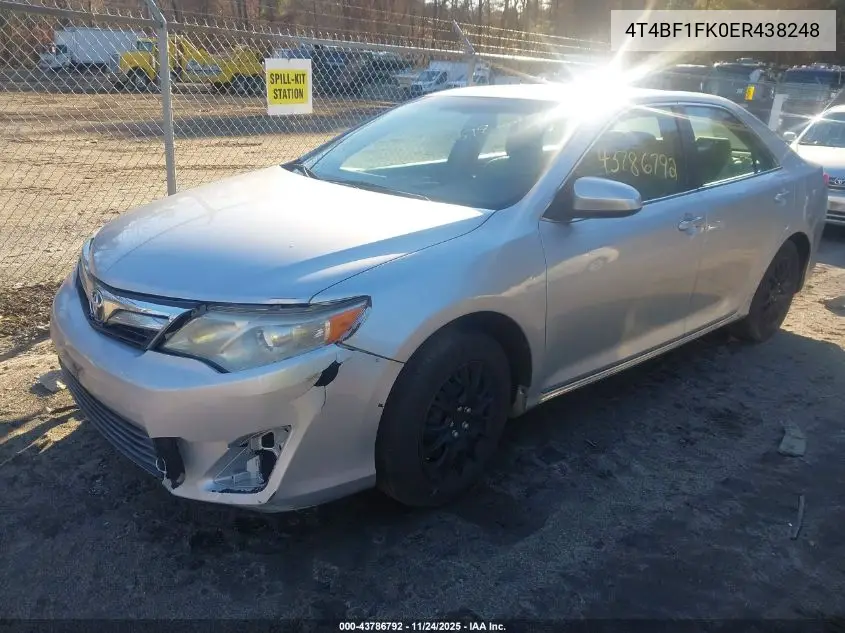 4T4BF1FK0ER438248 2014 Toyota Camry Le