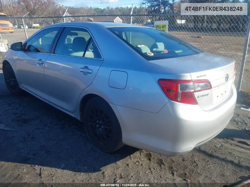 4T4BF1FK0ER438248 2014 Toyota Camry Le