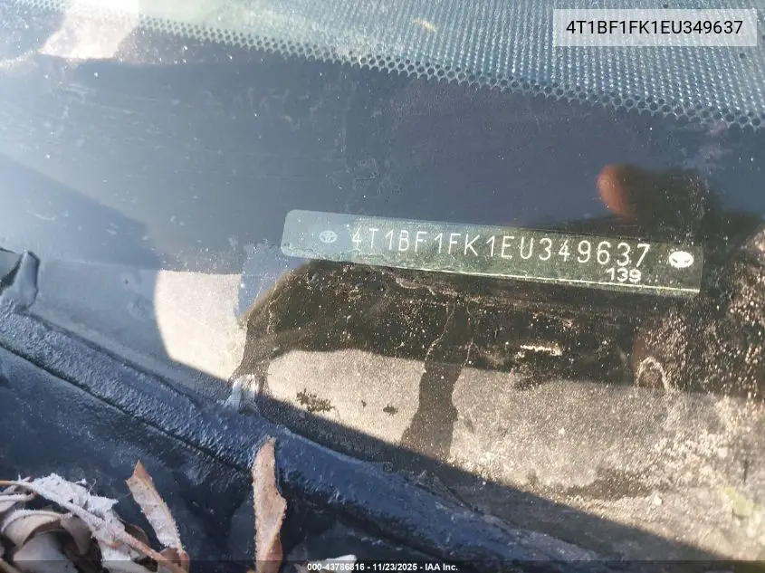 4T1BF1FK1EU349637 2014 Toyota Camry Se