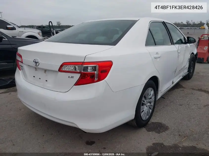 4T4BF1FK3ER428426 2014 Toyota Camry Le