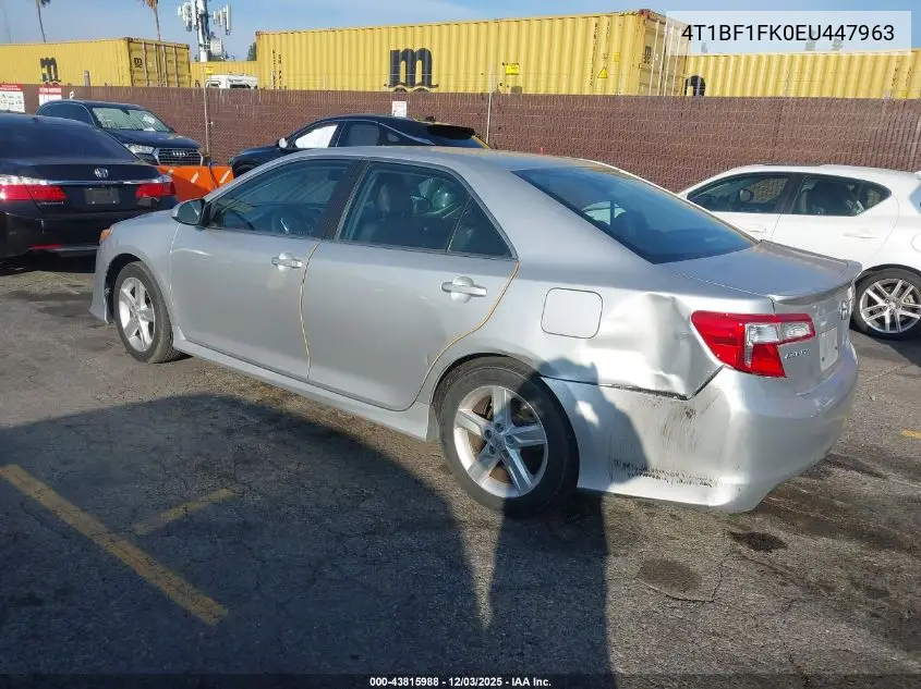 4T1BF1FK0EU447963 2014 Toyota Camry Se