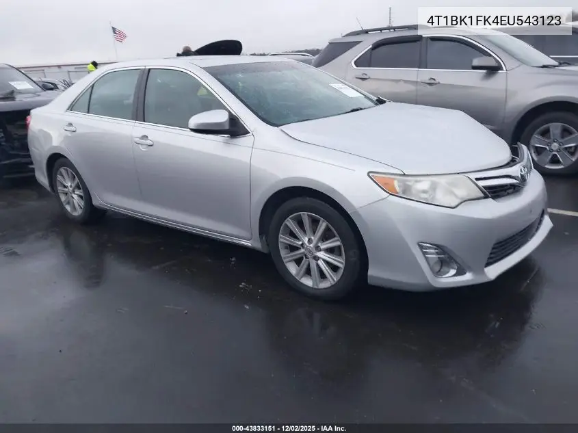 4T1BK1FK4EU543123 2014 Toyota Camry Xle V6