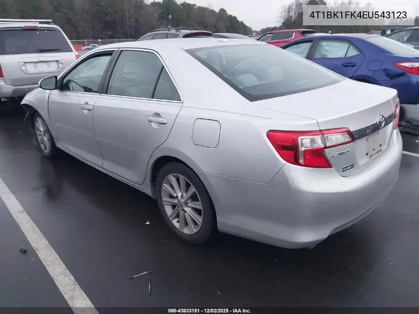 4T1BK1FK4EU543123 2014 Toyota Camry Xle V6