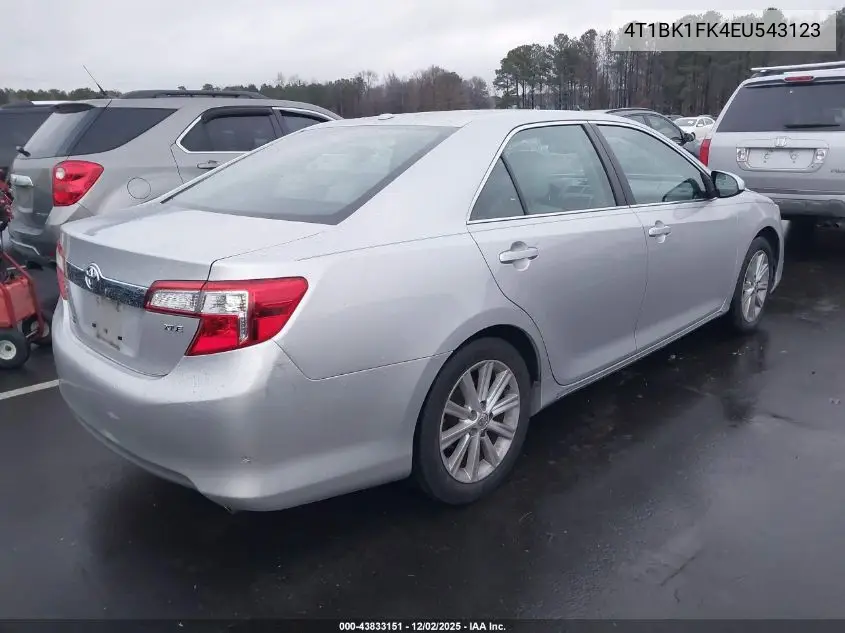 4T1BK1FK4EU543123 2014 Toyota Camry Xle V6
