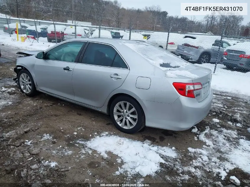 4T4BF1FK5ER431070 2014 Toyota Camry Xle