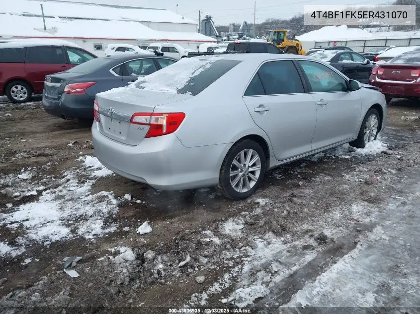 4T4BF1FK5ER431070 2014 Toyota Camry Xle