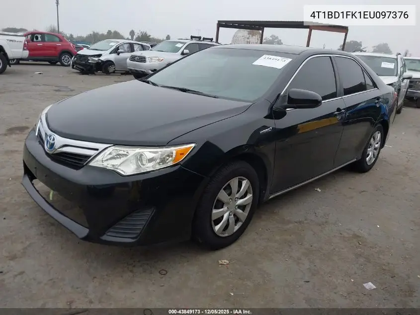 4T1BD1FK1EU097376 2014 Toyota Camry Hybrid Le