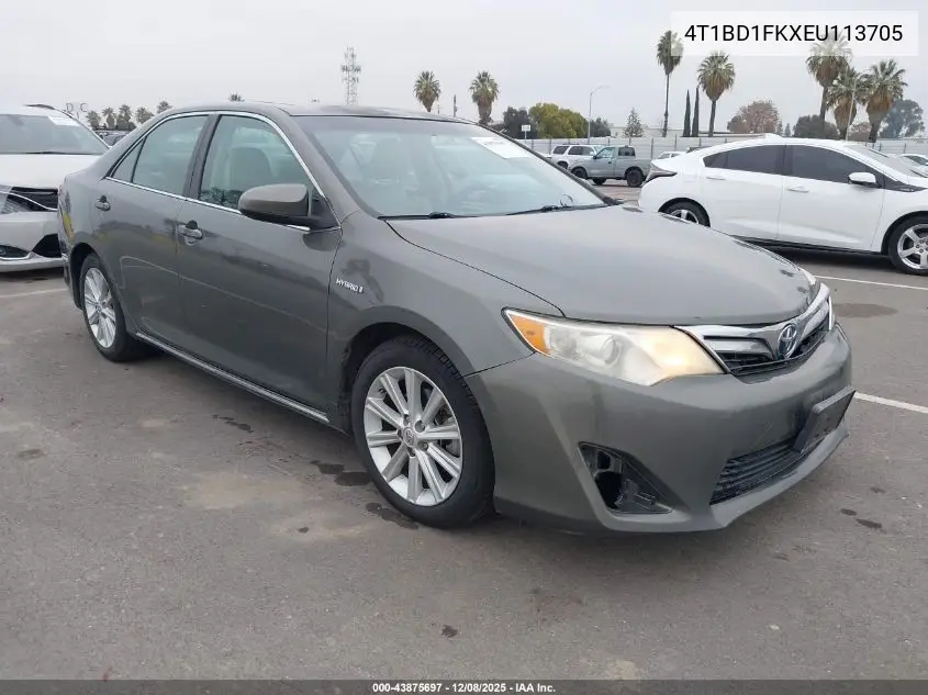 4T1BD1FKXEU113705 2014 Toyota Camry Hybrid Xle