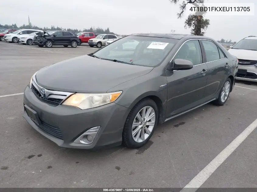 4T1BD1FKXEU113705 2014 Toyota Camry Hybrid Xle