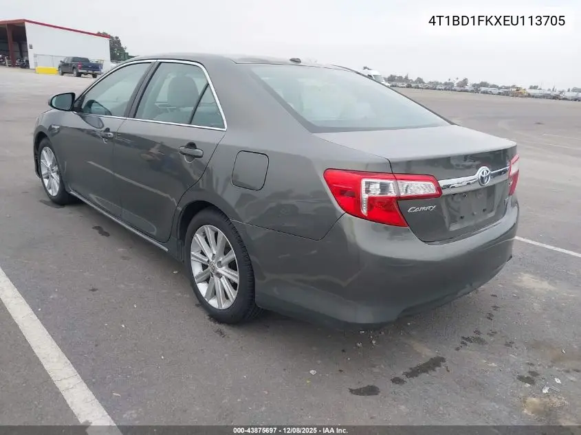 4T1BD1FKXEU113705 2014 Toyota Camry Hybrid Xle