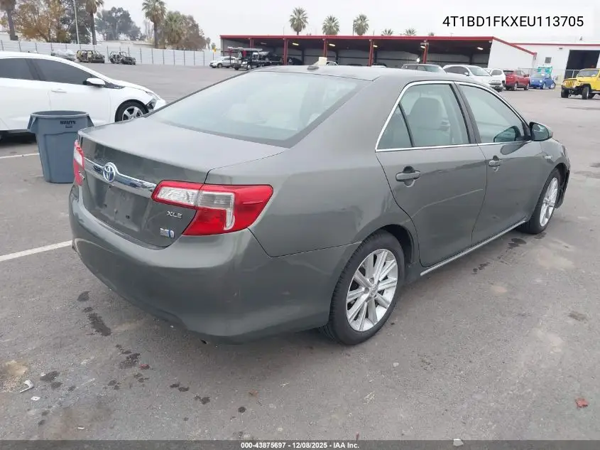 4T1BD1FKXEU113705 2014 Toyota Camry Hybrid Xle